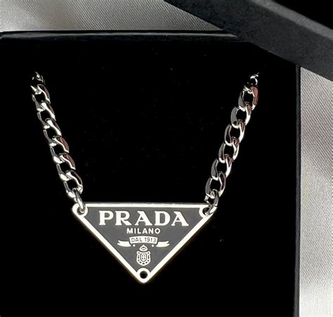 prada chocker|prada symbol necklace.